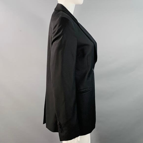 PAUL SMITH Size 6 Black Wool Twill Notch Lapel Jacket Blazer - Picture 3 of 9